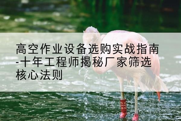 乡城剪叉式升降机厂家-高空作业设备选购实战指南-十年工程师揭秘厂家筛选核心法则