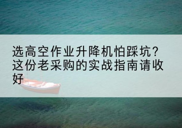 乡城高空作业升降机厂家推荐-选高空作业升降机怕踩坑？这份老采购的实战指南请收好
